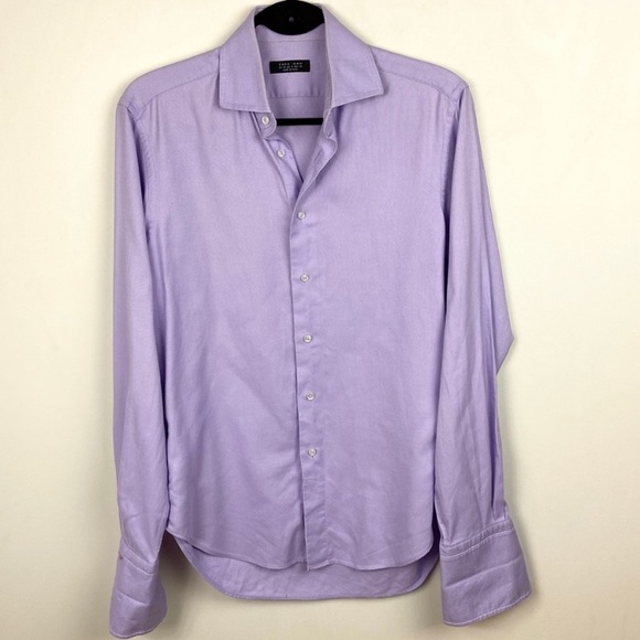 Zara Man Purple Burton Down Dress Shirt Size 14 - Picture 2 of 6